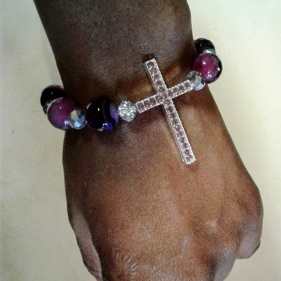 Purple Rhinestone Bracelet - Picture 4 of 4